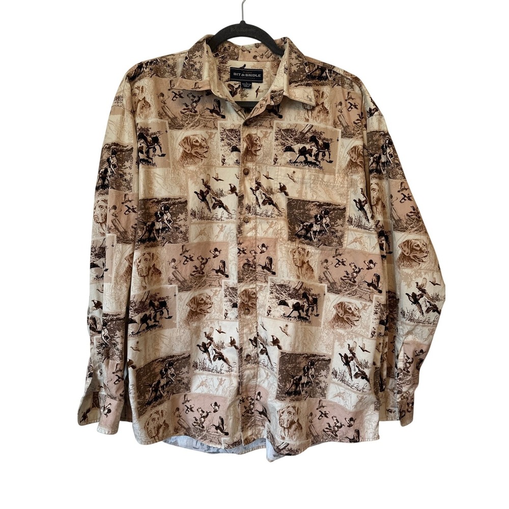 Bit & Bridle‎ Hunting Dog Shirt Size L | Duck Retriever Wildlife Outdoors
